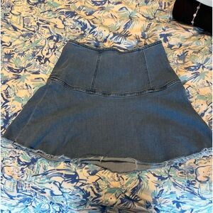 Free people denim skirt.